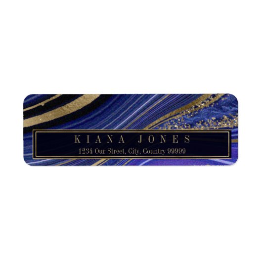 抽象芸術結婚瑪瑙のV1真夜中ID827 ラベル (正面)