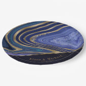 抽象芸術結婚瑪瑙のV2真夜中ID827 ペーパープレート (アングル)