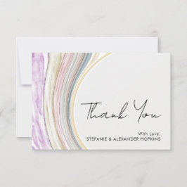 抽象芸術結婚色 サンキューカード