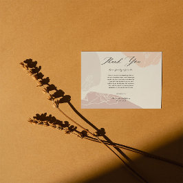 抽象芸術結婚花 サンキューカード