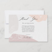 抽象芸術結婚花 サンキューカード (正面)