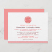 抽象芸術結婚花 招待状 (正面/裏面)