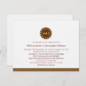 抽象芸術結婚花 招待状 (正面/裏面)