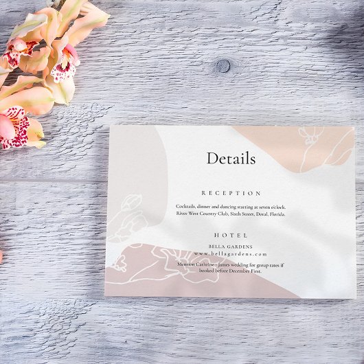 抽象芸術結婚詳細 エンクロージャーカード