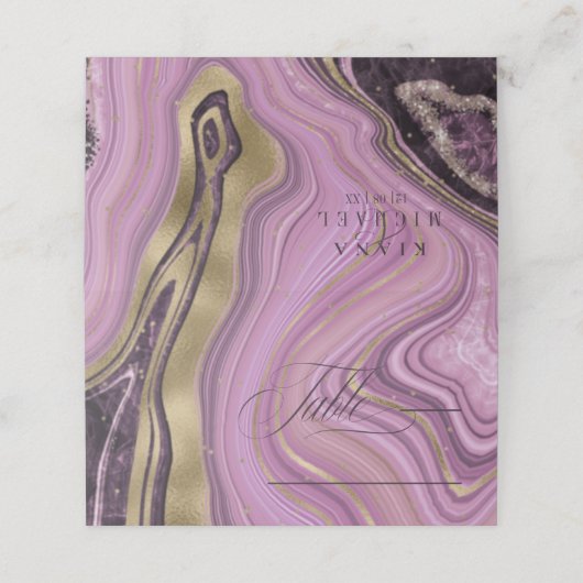 抽象芸術結婚AgateのテーブルメディアID827 プレイスカード (外部開封)