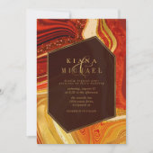 抽象芸術結婚AgateのホットオレンジID827 (正面)