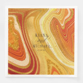 抽象芸術結婚AgateのホットオレンジID827 (正面)