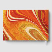 抽象芸術結婚AgateのホットオレンジID827 ゲストブック (裏面)