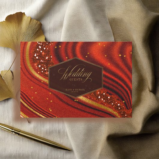 抽象芸術結婚AgateのホットオレンジID827 ゲストブック