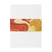 抽象芸術結婚AgateのホットオレンジID827 招待状ベリーバンド (裏面例)