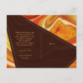 抽象芸術結婚AgateのホットオレンジID827 案内ポストカード (裏面)