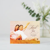 抽象芸術結婚AgateのホットオレンジID827 案内ポストカード (スタンド正面)