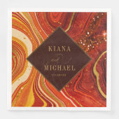 抽象芸術結婚Agateのホットオレンジv2 ID827 (正面)