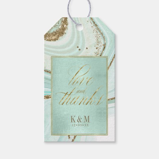 抽象芸術結婚Agateの感謝していMint ID827 ギフトタグ (正面)