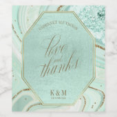 抽象芸術結婚Agateの感謝していV1ミントID827 ワインラベル (シングルラベル)