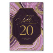 抽象芸術結婚AgateのMauve ID827 テーブルナンバー (裏面)