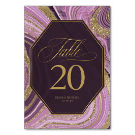 抽象芸術結婚AgateのMauve ID827 テーブルナンバー