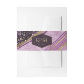 抽象芸術結婚AgateのMauve ID827 招待状ベリーバンド (正面例)