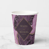 抽象芸術結婚AgateのMauve ID827 紙コップ (裏面)