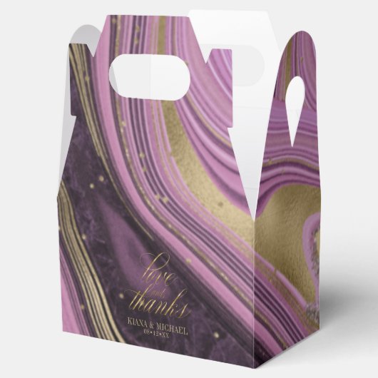 抽象芸術結婚AgateのMauve V1 ID827 フェイバーボックス (オープン)