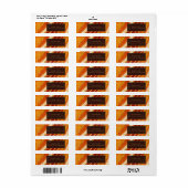 抽象芸術結婚AgateのV1ホットオレンジID827ラベル ラベル (フルシート)