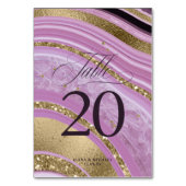 抽象芸術結婚AgateのV2 Mauve ID827 テーブルナンバー (裏面)