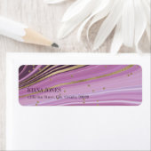 抽象芸術結婚AgateのV2 Mauve ID827 ラベル (インサイチュ)