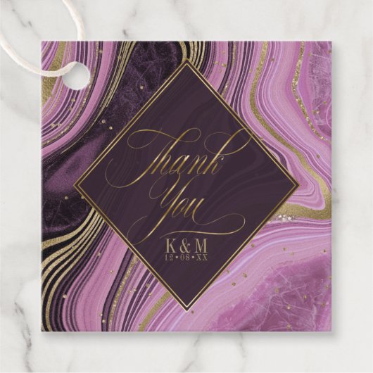 抽象芸術結婚Agate's Thank You Mauve ID827 フェイバータグ (正面)