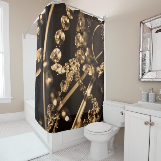 抽象芸術結晶シャンデリア シャワーカーテン (インサイチュ)