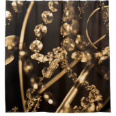 抽象芸術結晶シャンデリア シャワーカーテン (正面)