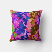抽象芸術結晶鮮やかモザイク模様 クッション (裏面)