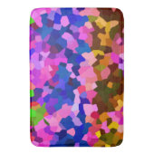 抽象芸術結晶鮮やかモザイク模様 バスマット (正面縦)