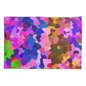 抽象芸術結晶鮮やかモザイク模様 枕カバー (裏面)