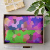 抽象芸術結晶鮮やかモザイク模様 薄葉紙 (ギフト)