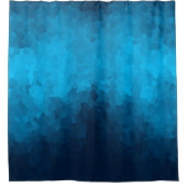 抽象芸術結晶（青） シャワーカーテン (正面)