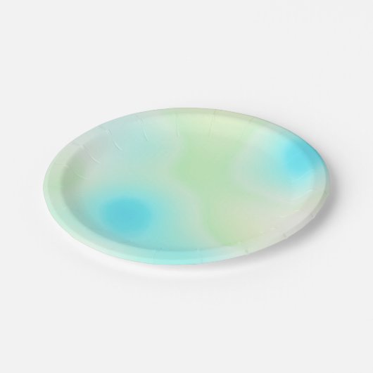 抽象芸術絞り染めスタイル ペーパープレート (アングル)