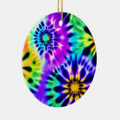 抽象芸術絞り染め無線パターン セラミックオーナメント (右)