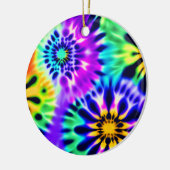 抽象芸術絞り染め無線パターン セラミックオーナメント (左)