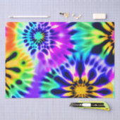 抽象芸術絞り染め無線パターン 薄葉紙 (クラフト)