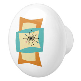 抽象芸術絞り長方形ミッドセンチュリーモダン セラミックノブ