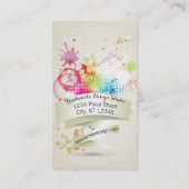 抽象芸術絵を描と幾何デザイン 名刺 (裏面)