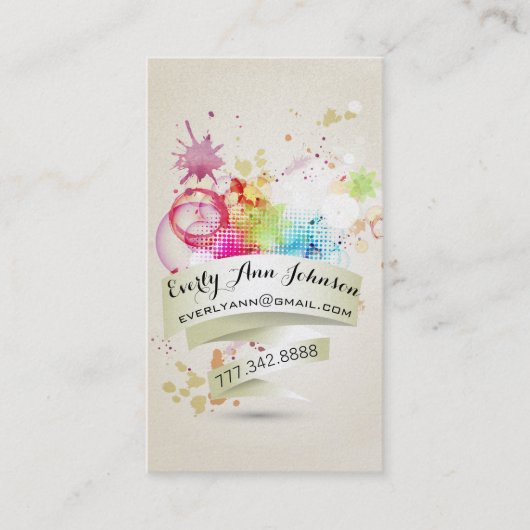 抽象芸術絵を描と幾何デザイン 名刺 (正面)