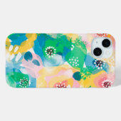 抽象芸術絵を描のかわいい鮮やかな水彩模様 Case-Mate iPhoneケース (裏面 (横))