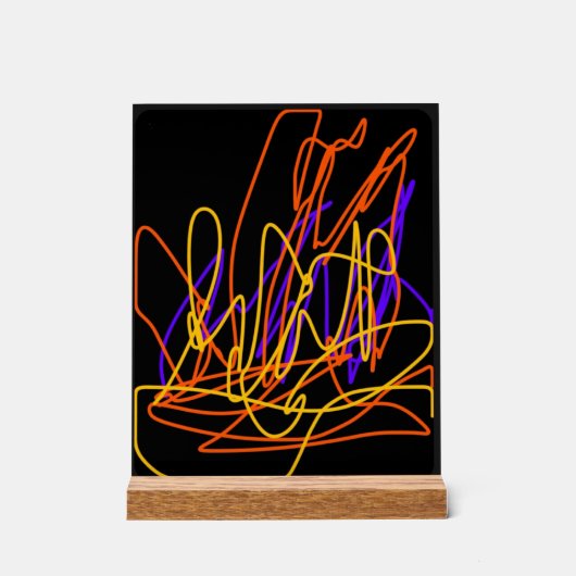 抽象芸術絵を描のネオンオリジナルアート アクリルサイン (正面)