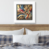 抽象芸術絵を描のプレミアムキャンバスプリント。 キャンバスプリント (インサイチュ (寝室))
