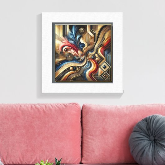 抽象芸術絵を描のプレミアムキャンバスプリント。 キャンバスプリント (インサイチュ (リビング))