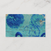 抽象芸術絵を描のヴィンテージブックページ 名刺 (裏面)