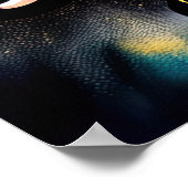 抽象芸術絵を描の水の色5:4 ポスター (角)