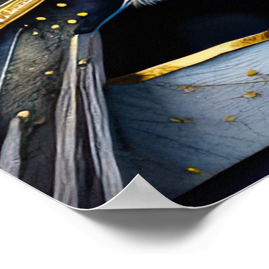 抽象芸術絵を描の水の色5:4 ポスター (角)