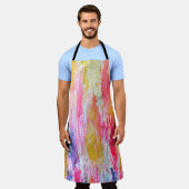抽象芸術絵を描の流れ。モダンテクスチャ エプロン (着用した状態)